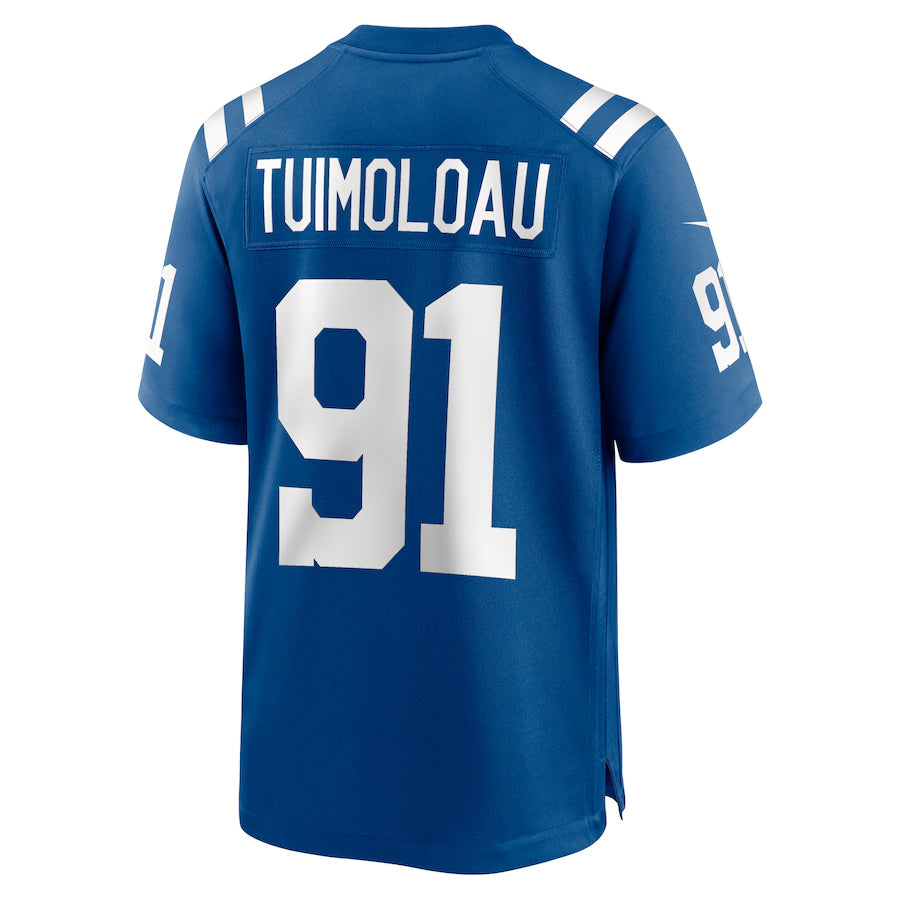 IN.Colts #91 JT Tuimoloau Player Royal Home Game Football Jerseys football jersey product view 1