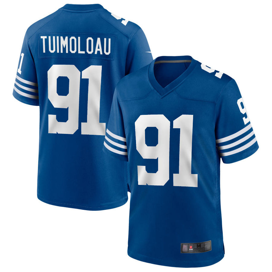 IN.Colts #91 JT Tuimoloau Player Royal Limited Game Football Jerseys football jersey product view 1