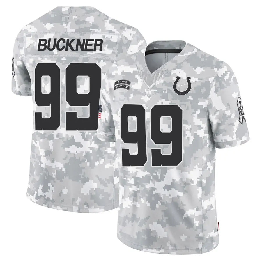 IN.Colts #99 DeForest Buckner Player Arctic Camo Salute to Service Limited Football Jerseys football jersey product view 1