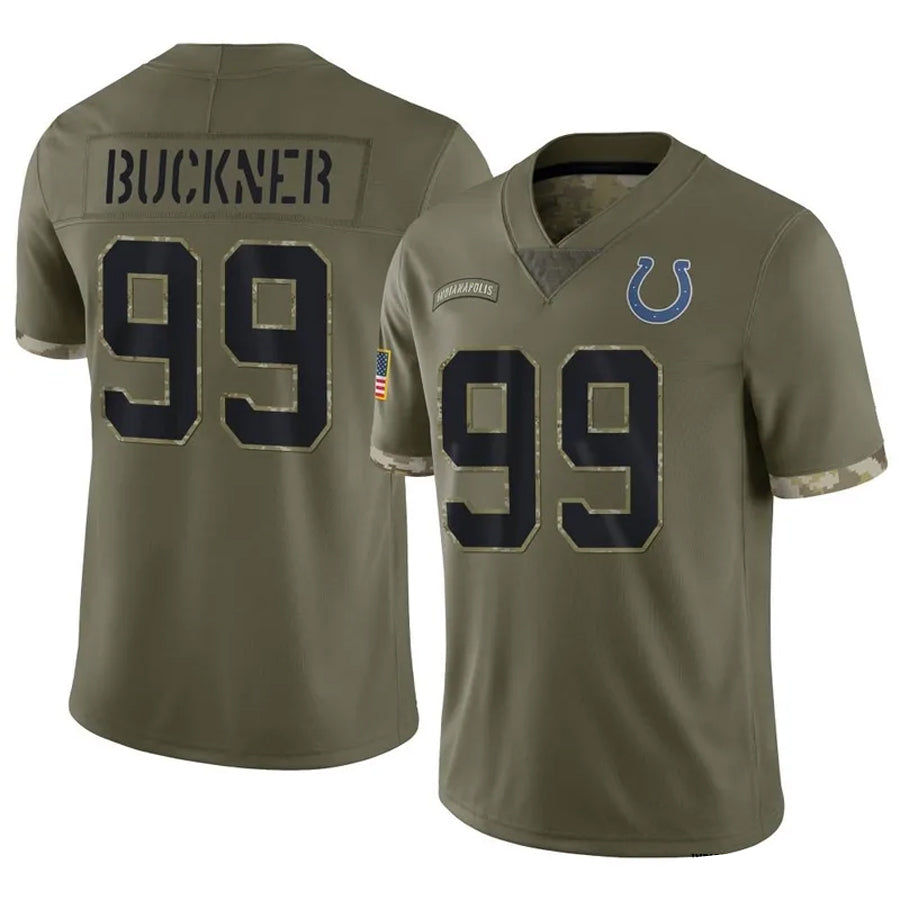 IN.Colts #99 DeForest Buckner Player Olive Salute To Service Limited Football Jerseys football jersey product view 1