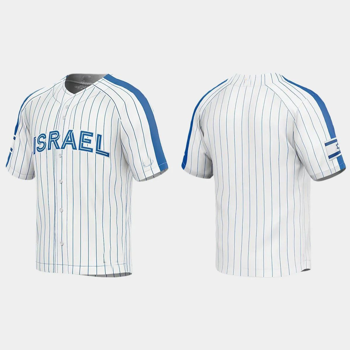 ISRAEL BASEBALL 2023 WORLD BASEBALL CLASSIC JERSEY ¨C WHITE Stitches Baseball Jerseys baseball jersey product view 1