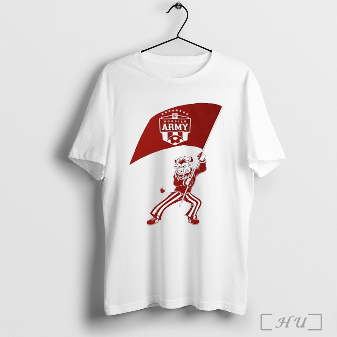 Indiana Mens Soccer Hoosier Army - Adult & Kids T-Shirts, Sweatshirts & Hoodies apparel design preview 1
