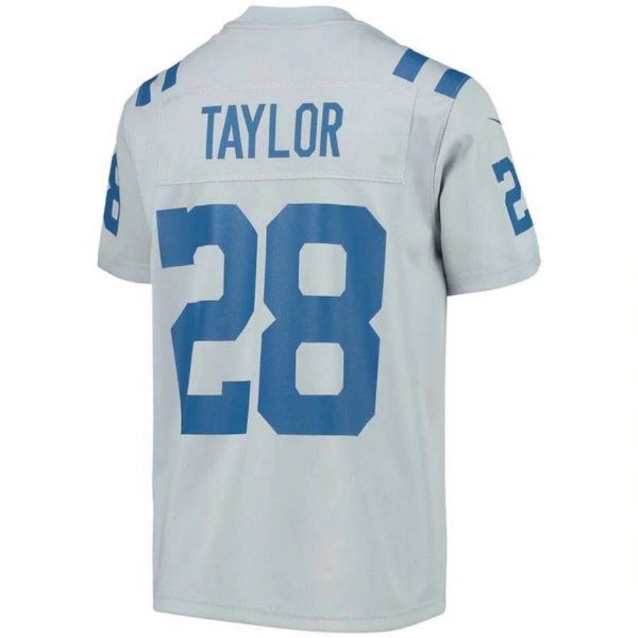 IN.Colts #28 Jonathan Taylor Gray Player Inverted Team Game Stitched Football Jerseys football jersey product view 1