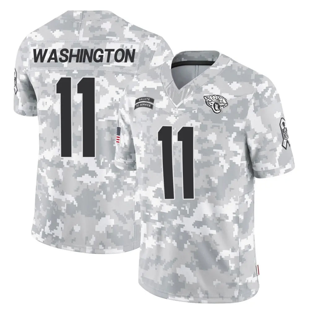 J.Jaguars #11 Parker Washington Player Arctic Camo Salute to Service Limited Football Jerseys football jersey product view 1