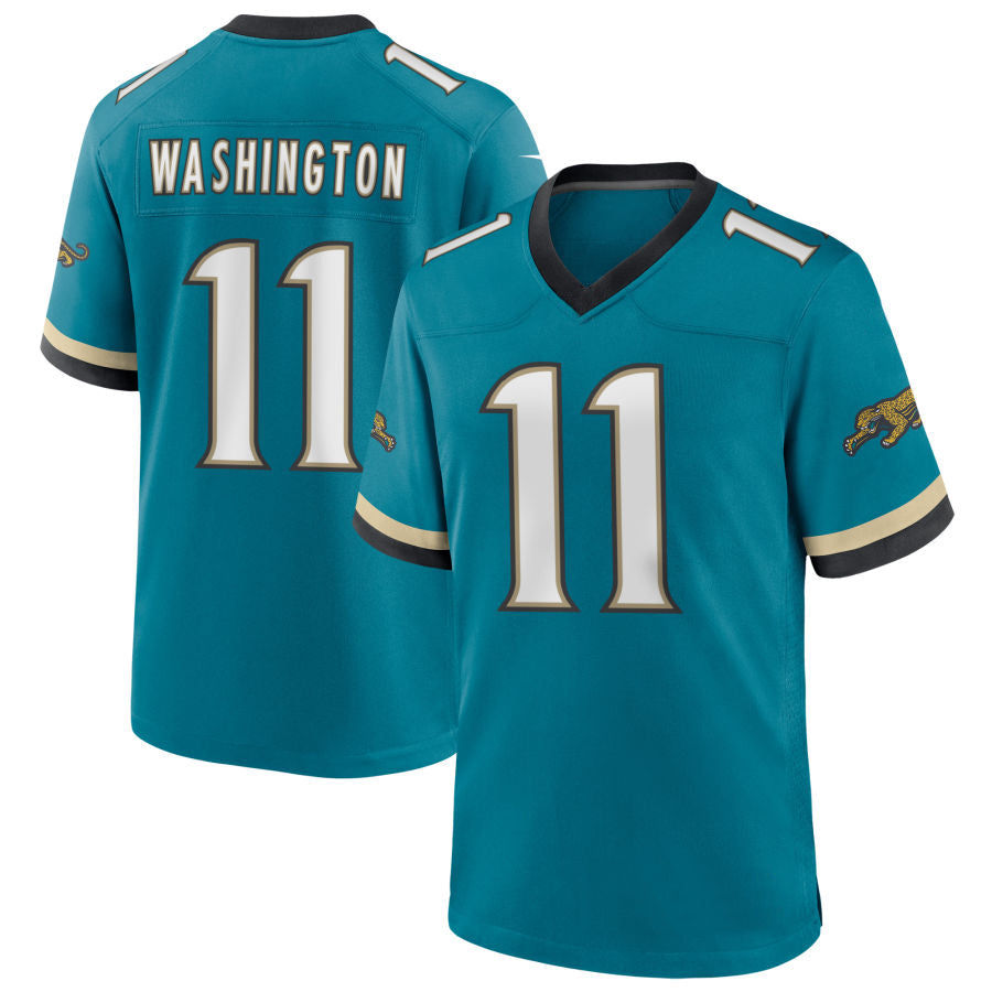 J.Jaguars #11 Parker Washington Player Teal Prowler Throwback Football Jerseys football jersey product view 1