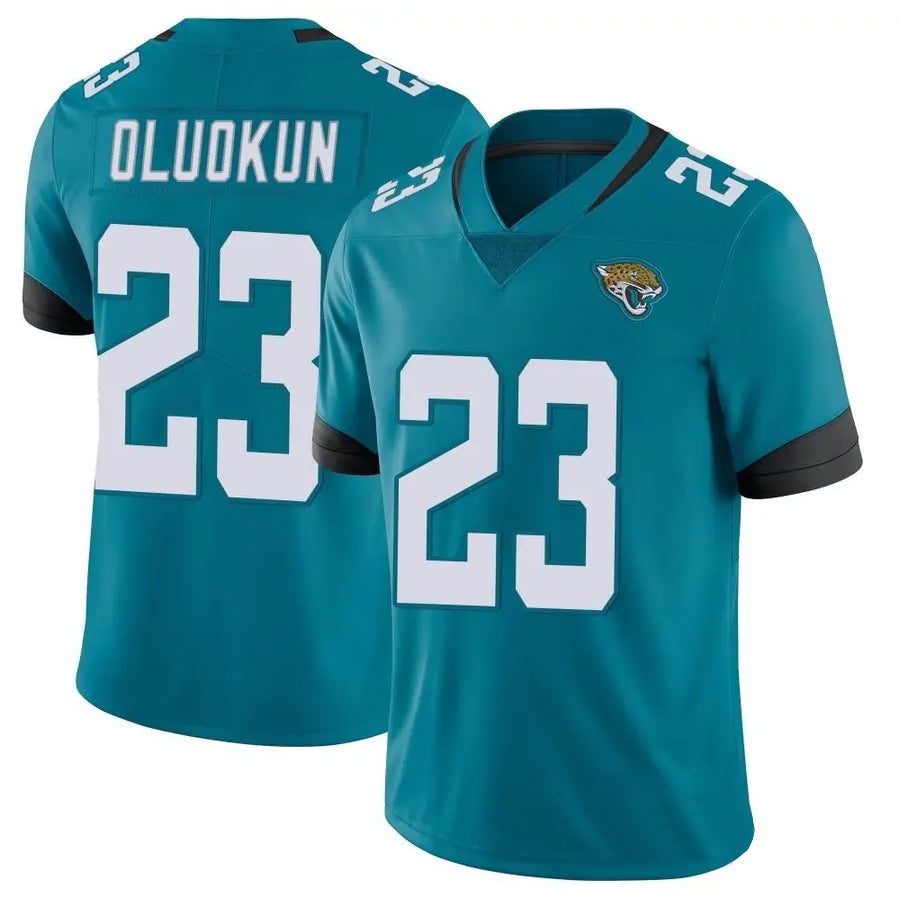 J.Jaguars #23 Foye Oluokun Player Teal Vapor Limited Football Jerseys football jersey product view 1