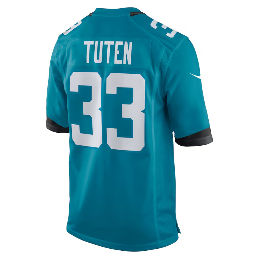 J.Jaguars #33 Bhayshul Tuten Player Teal Home Game Football Jerseys football jersey product view 1