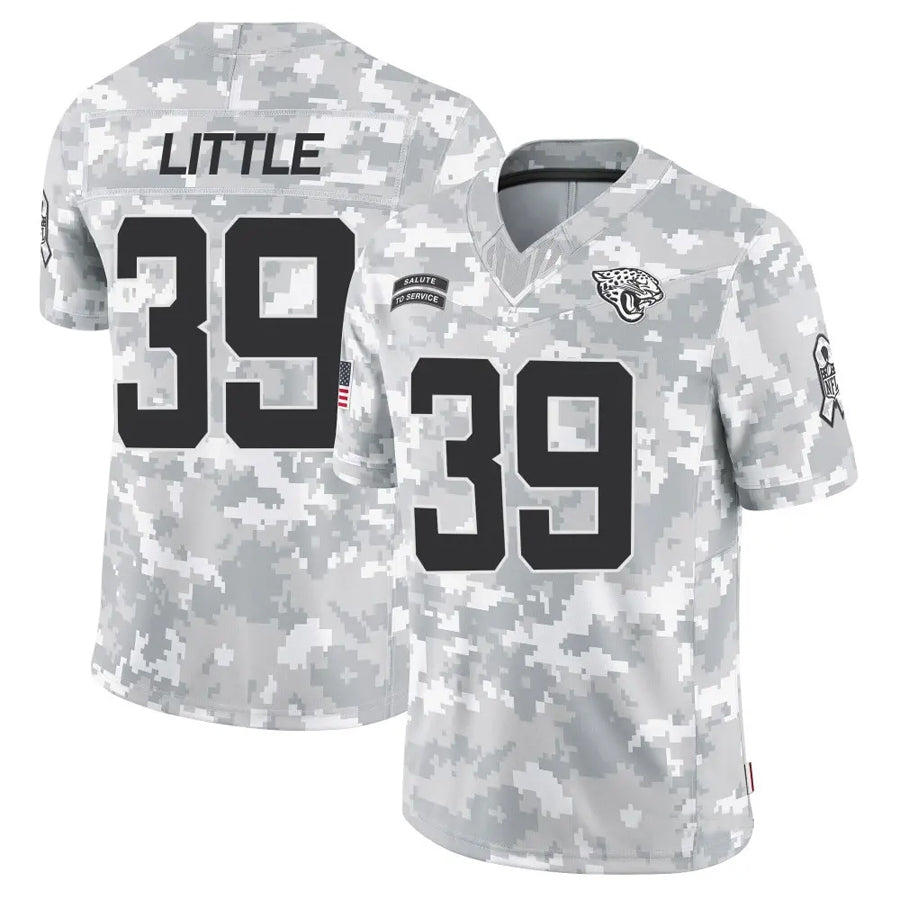 J.Jaguars #39 Cam Little Player Arctic Camo Salute to Service Limited Football Jerseys football jersey product view 1