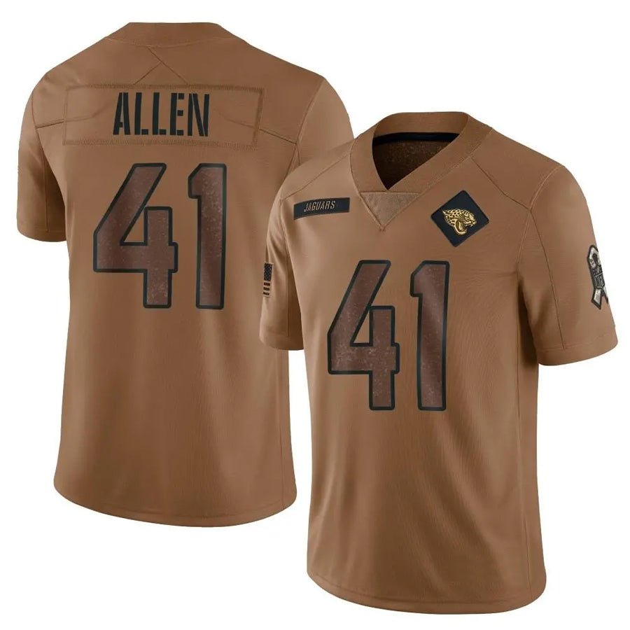 J.Jaguars #41 Josh Hines-Allen Player Brown Salute To Service Limited Football Jerseys football jersey product view 1