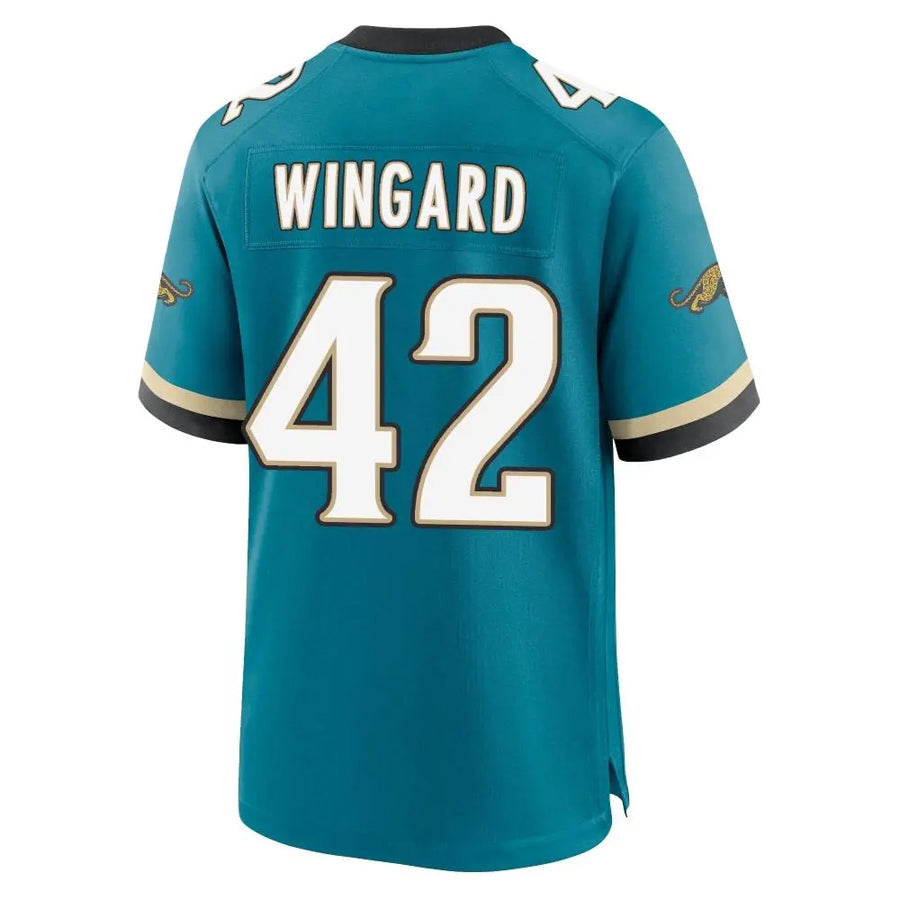 J.Jaguars #42 Andrew Wingard Player Teal Prowler Throwback Game Football Jerseys football jersey product view 1