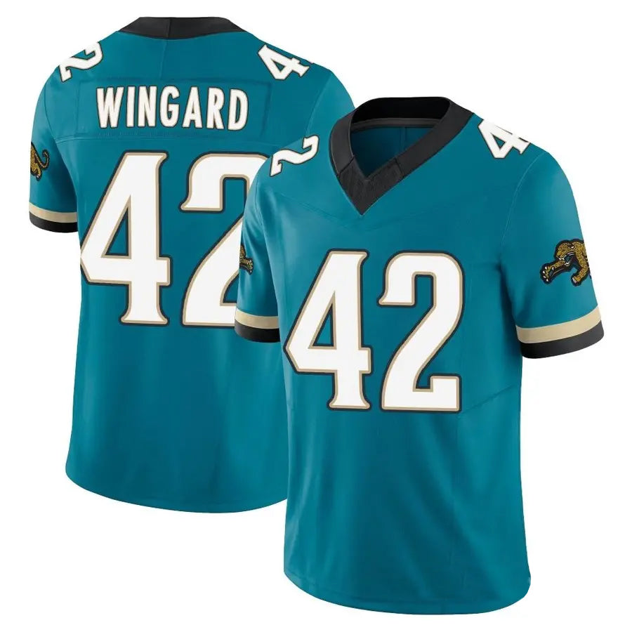 J.Jaguars #42 Andrew Wingard Player Teal Prowler Throwback Vapor F.U.S.E. Limited Football Jerseys football jersey product view 1
