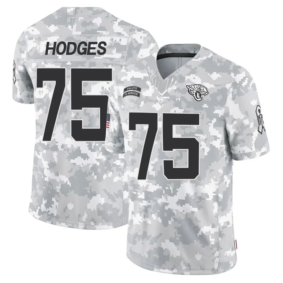 J.Jaguars #75 Cooper Hodges Player Arctic Camo Salute to Service Limited Football Jerseys football jersey product view 1