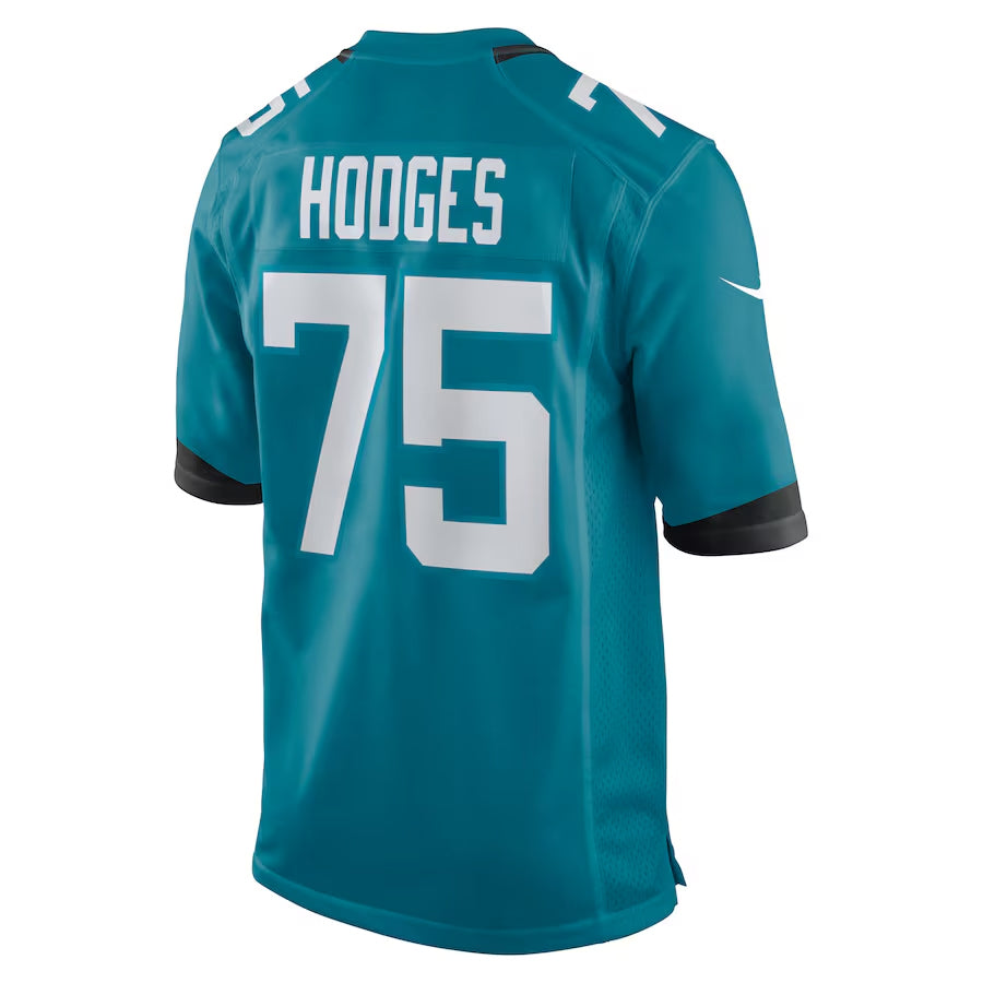 J.Jaguars #75 Cooper Hodges Player Teal Home Game Football Jerseys football jersey product view 1