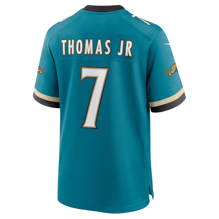 J.Jaguars #7 Brian Thomas Jr. Teal Prowler Throwback Player Game Stitched American Football Jerseys football jersey product view 1