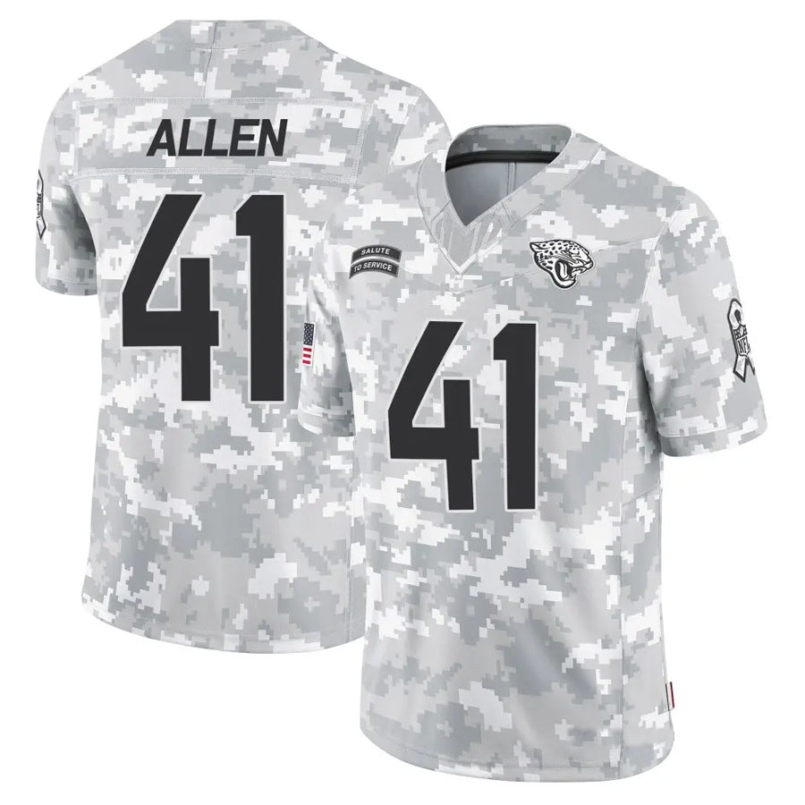 J.Jaguars #41 Josh Hines-Allen Player Arctic Camo Salute to Service Limited Football Jerseys football jersey product view 1