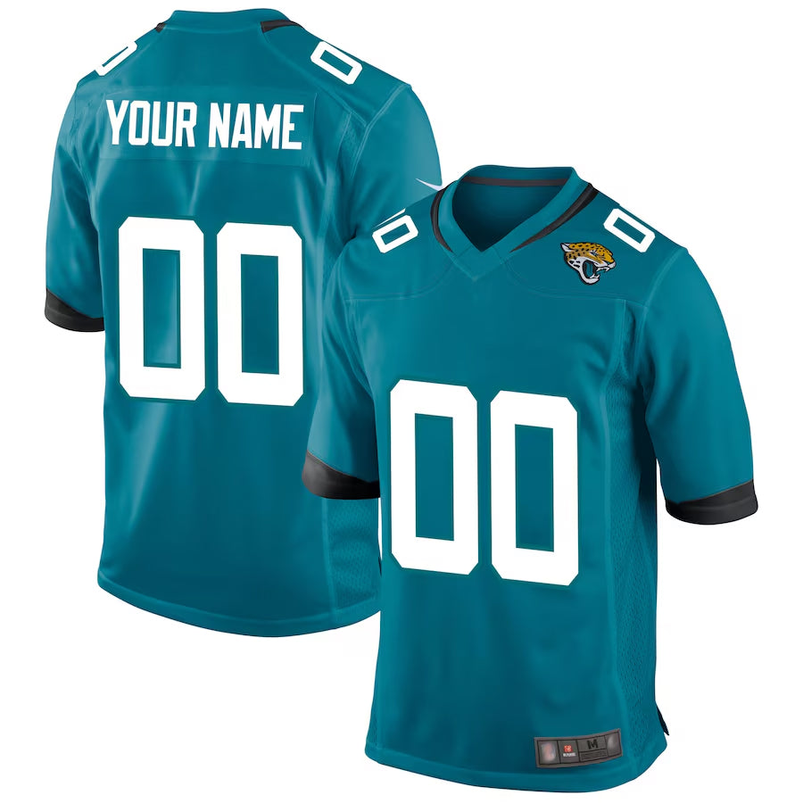 Custom J.Jaguars Teal Home Game Football Jerseys football jersey product view 2