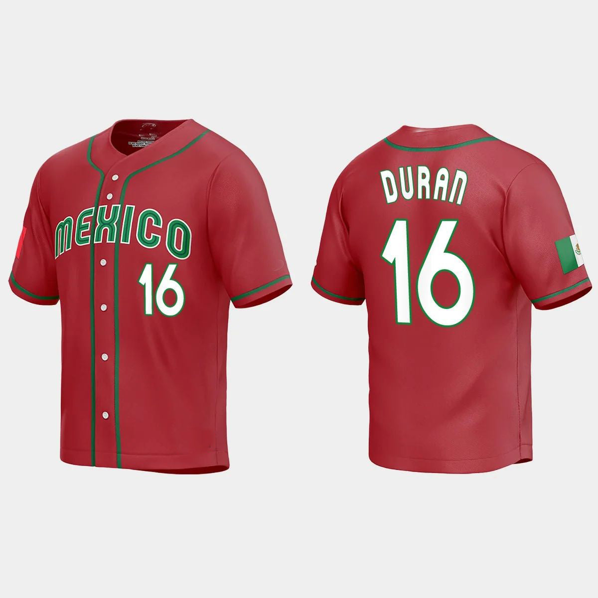 #16 JARREN DURAN MEXICO BASEBALL 2023 WORLD BASEBALL CLASSIC REPLICA JERSEY ¨C RED Stitches Baseball Jerseys baseball jersey product view 1