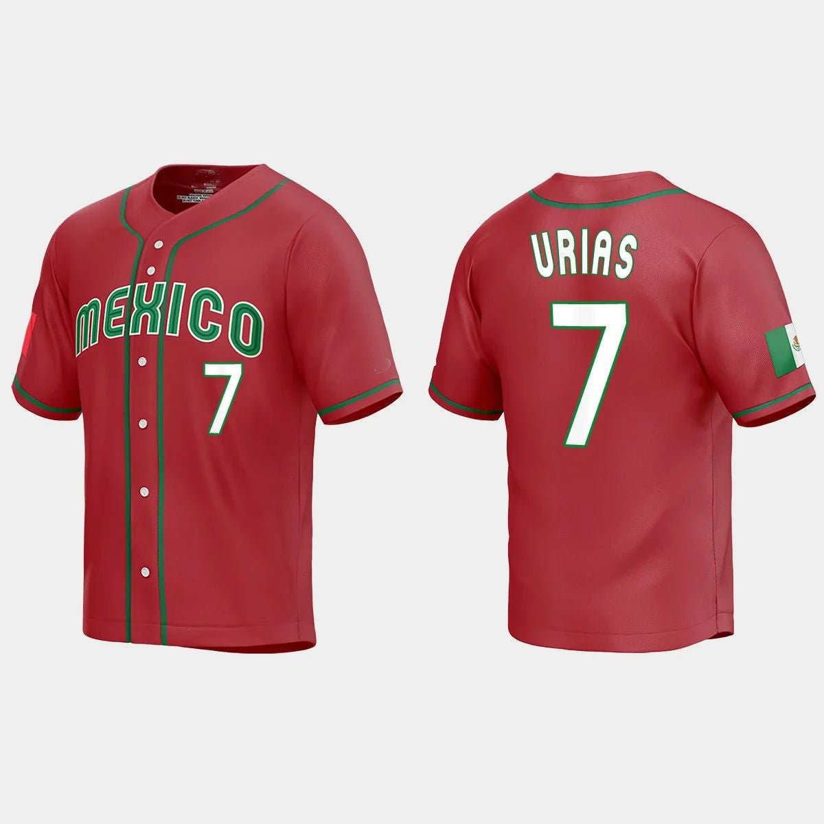 #7 JULIO URIAS MEXICO BASEBALL 2023 WORLD BASEBALL CLASSIC JERSEY ¨C WHITE Stitches Baseball Jerseys baseball jersey product view 1