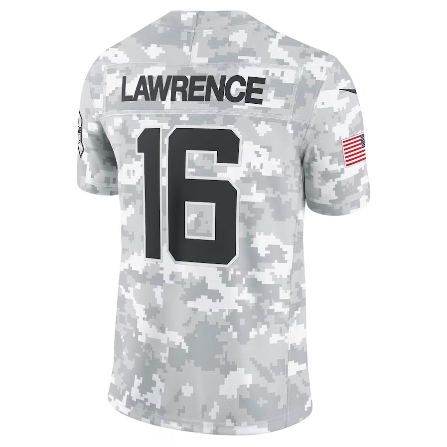 J.Jaguars #16 Trevor Lawrence Player Arctic Camo Salute to Service Limited Stitched American Football Jerseys football jersey product view 1