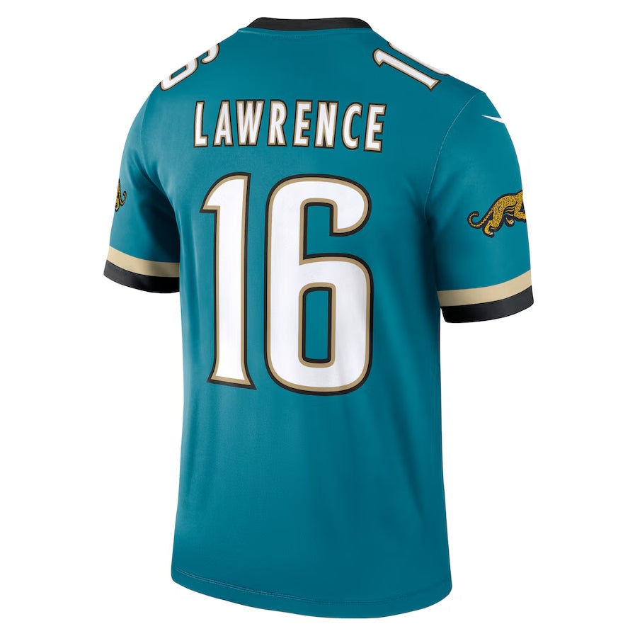 J.Jaguars #16 Trevor Lawrence Player Prowler Throwback Legend Jersey - Teal Football Jerseys football jersey product view 1