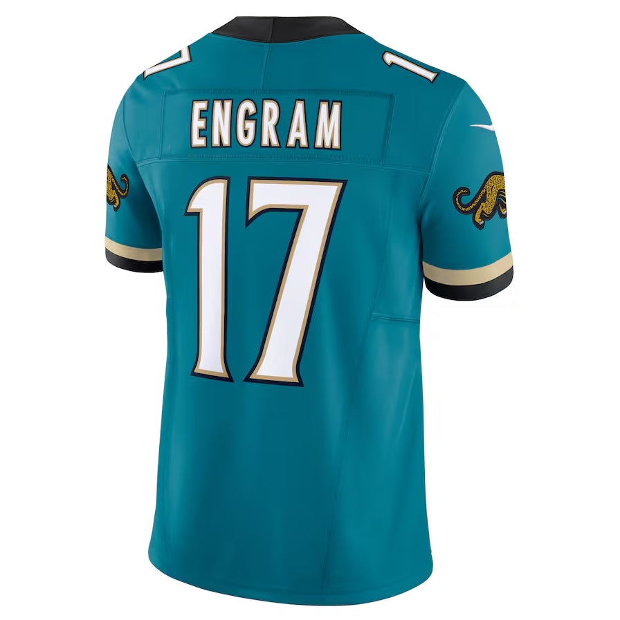 J.Jaguars #17 Evan Engram Prowler Throwback Vapor F.U.S.E. Limited Jersey - Teal Player Football Jerseys football jersey product view 1