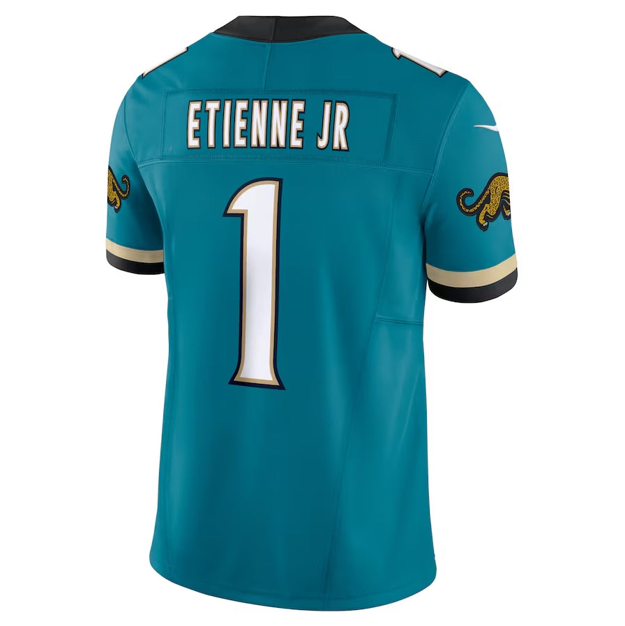 J.Jaguars #1 Travis Etienne Jr Prowler Throwback Vapor F.U.S.E. Limited Jersey - Teal Football Jerseys football jersey product view 1