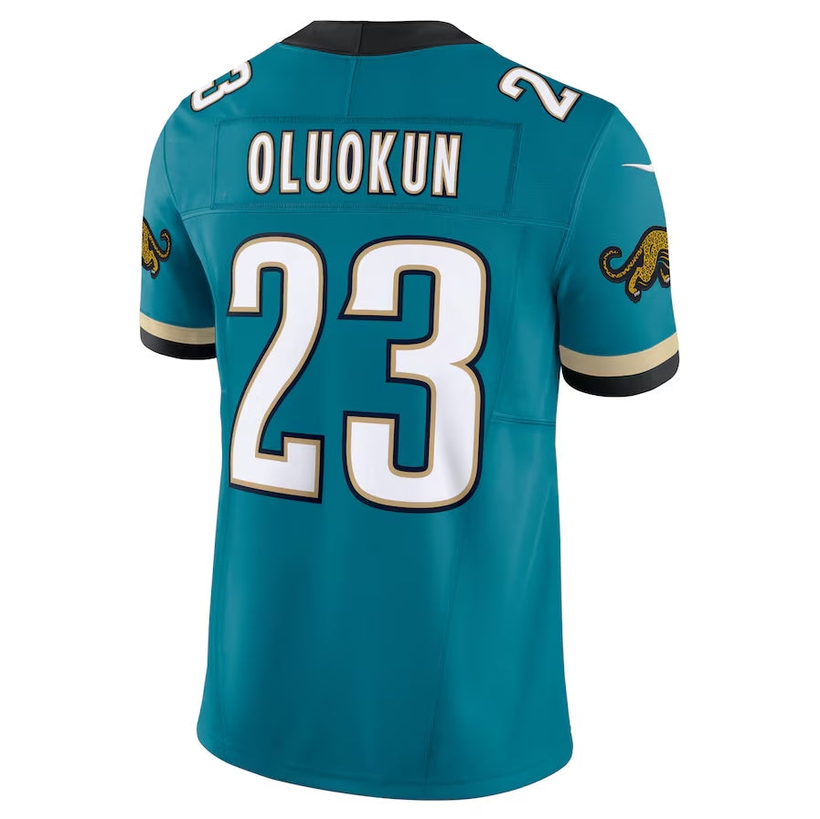 J.Jaguars #23 Foye Oluokun Prowler Throwback Vapor F.U.S.E. Limited Jersey - Teal Player Football Jerseys football jersey product view 1