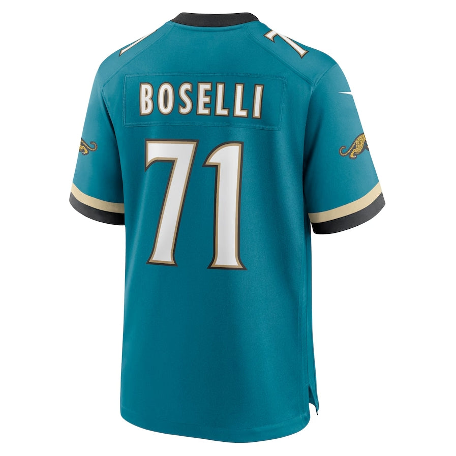J.Jaguars #71 Tony Boselli Prowler Throwback Retired Player Game Jersey - Teal Football Jerseys football jersey product view 1