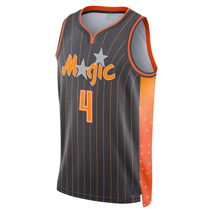 O.Magic #4 Jalen Suggs 2021-22 Swingman Jersey City Edition Anthracite Stitched American Basketball Jersey basketball jersey product view 1