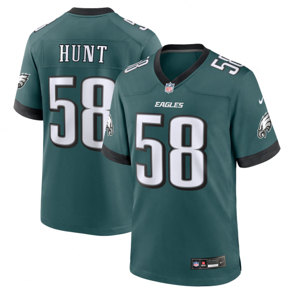 Jalyx Hunt Philadelphia Eagles Jersey - Midnight Green football jersey product view 1