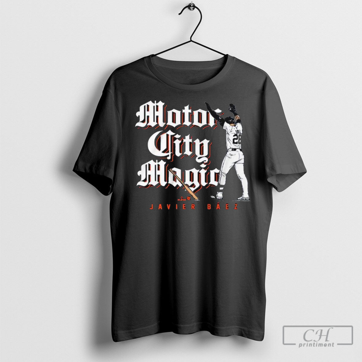 Javier Baez Motor City Magic Detroit Tigers Mlb 2025 - Adult & Kids T-Shirts, Sweatshirts & Hoodies apparel design preview 1