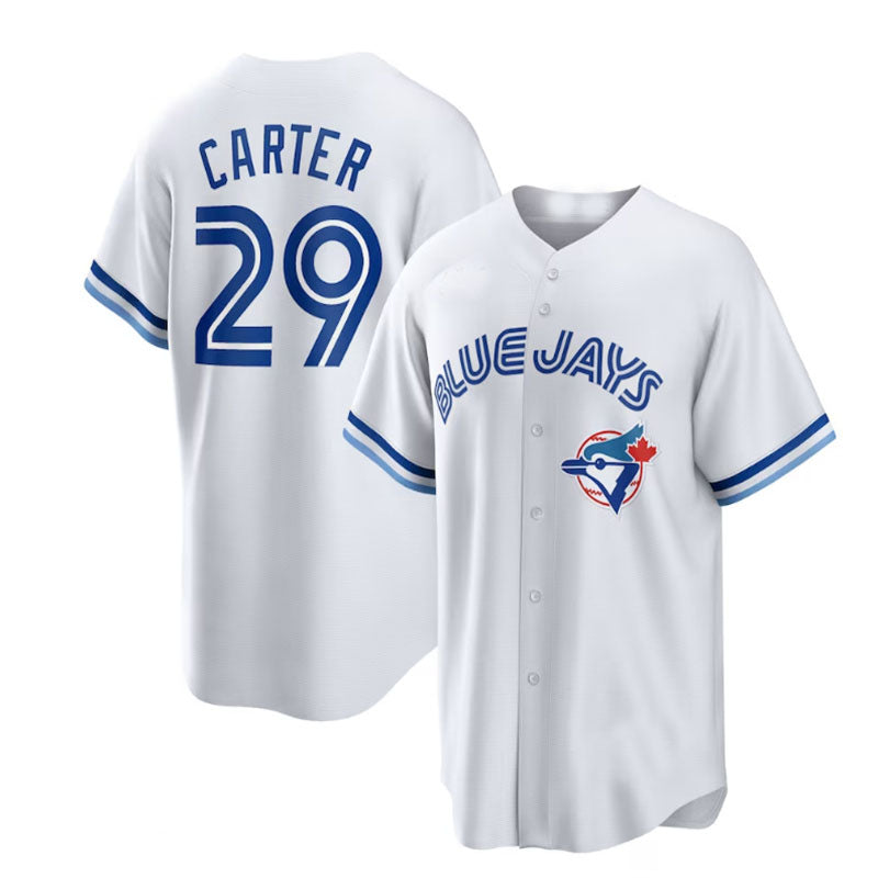 Toronto Blue Jays #29 Joe Carter Home Cooperstown Collection Player Jersey - White Baseball Jerseys baseball jersey product view 1
