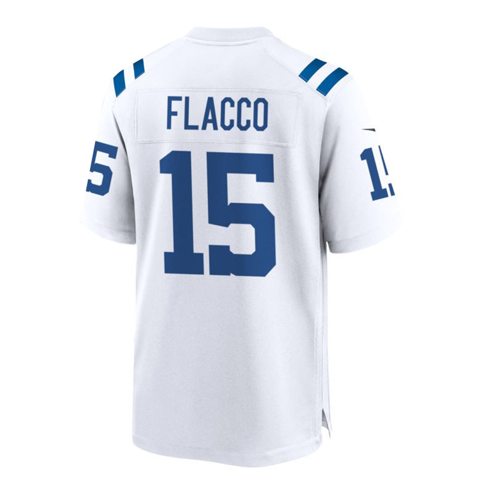 IN.Colts #15 Joe Flacco Player White Home Game Football Jerseys football jersey product view 1
