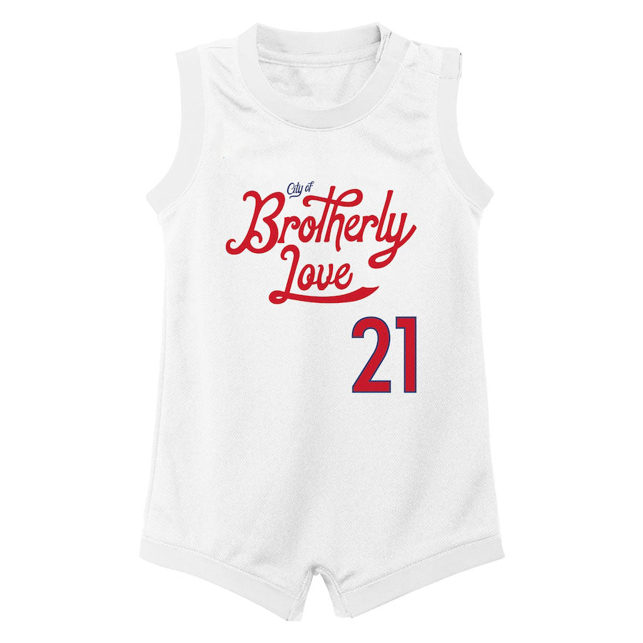 PH.76ers #21 Joel Embiid Infant 2022-23 Replica Jersey City Edition White Stitched American Basketball Jersey basketball jersey product view 1
