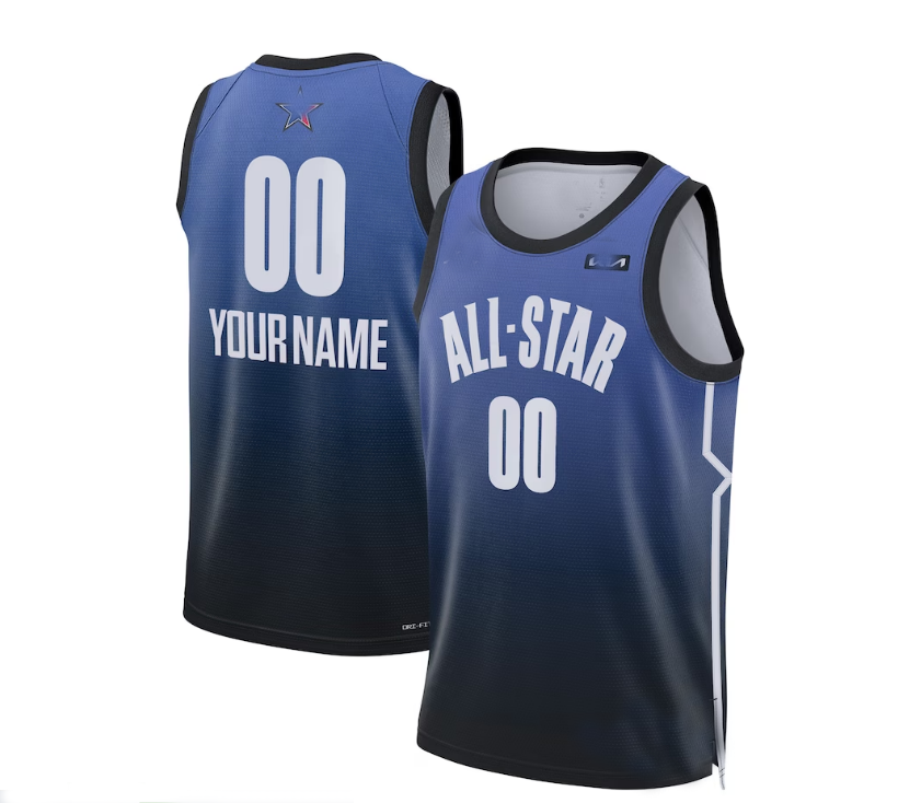 Custom 2023 All-Star Game Pick-A-Player Swingman Jersey - Blue Stitched American Basketball Jersey basketball jersey product view 1