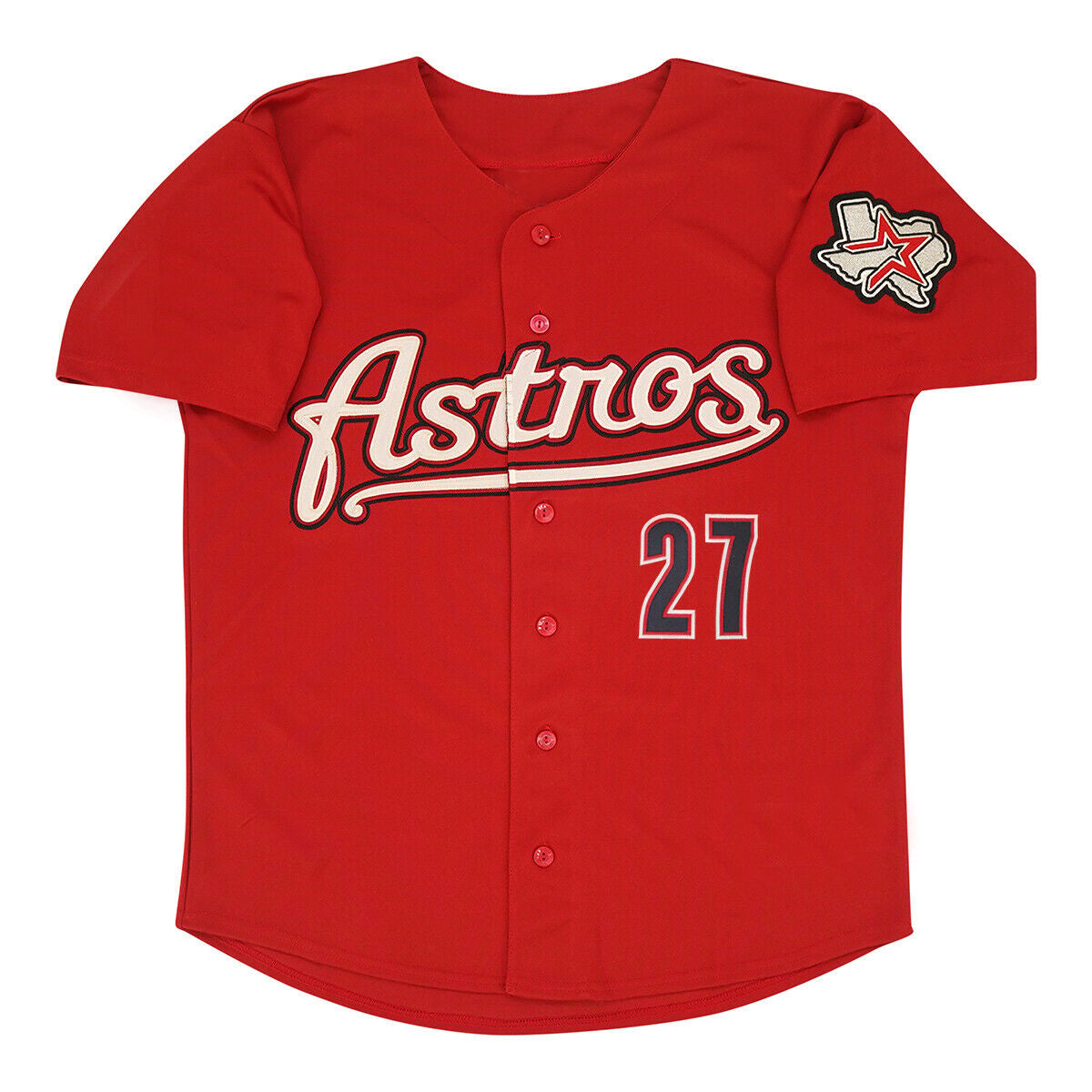 Jose Altuve 2012 Houston Astros Red Men's Jersey baseball jersey product view 2