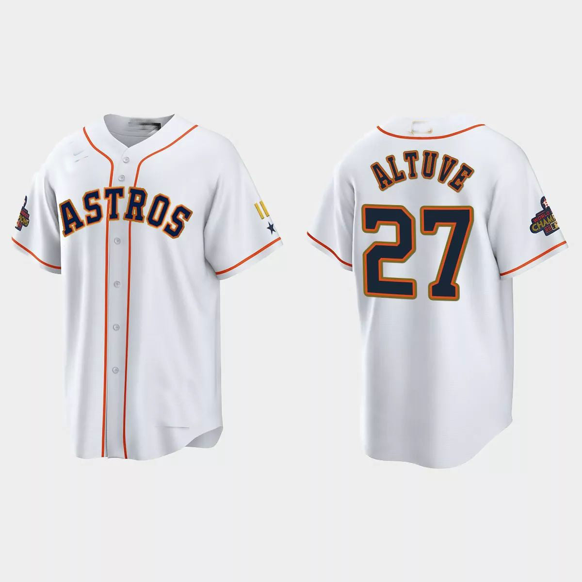 #27 Jose Altuve Houston Astros 2023 Gold Program Jersey ¨C White Stitches Baseball Jerseys baseball jersey product view 1