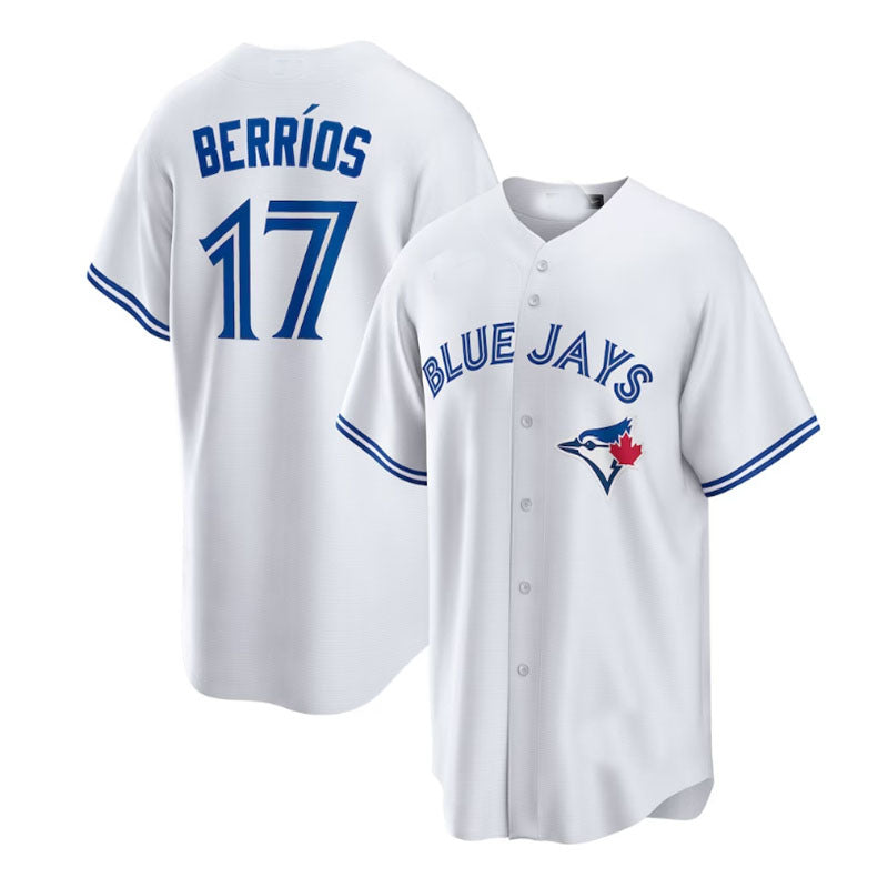 Toronto Blue Jays #17 Jos¨¦ Berr¨ªos Home Replica Player Jersey - White Baseball Jerseys baseball jersey product view 1