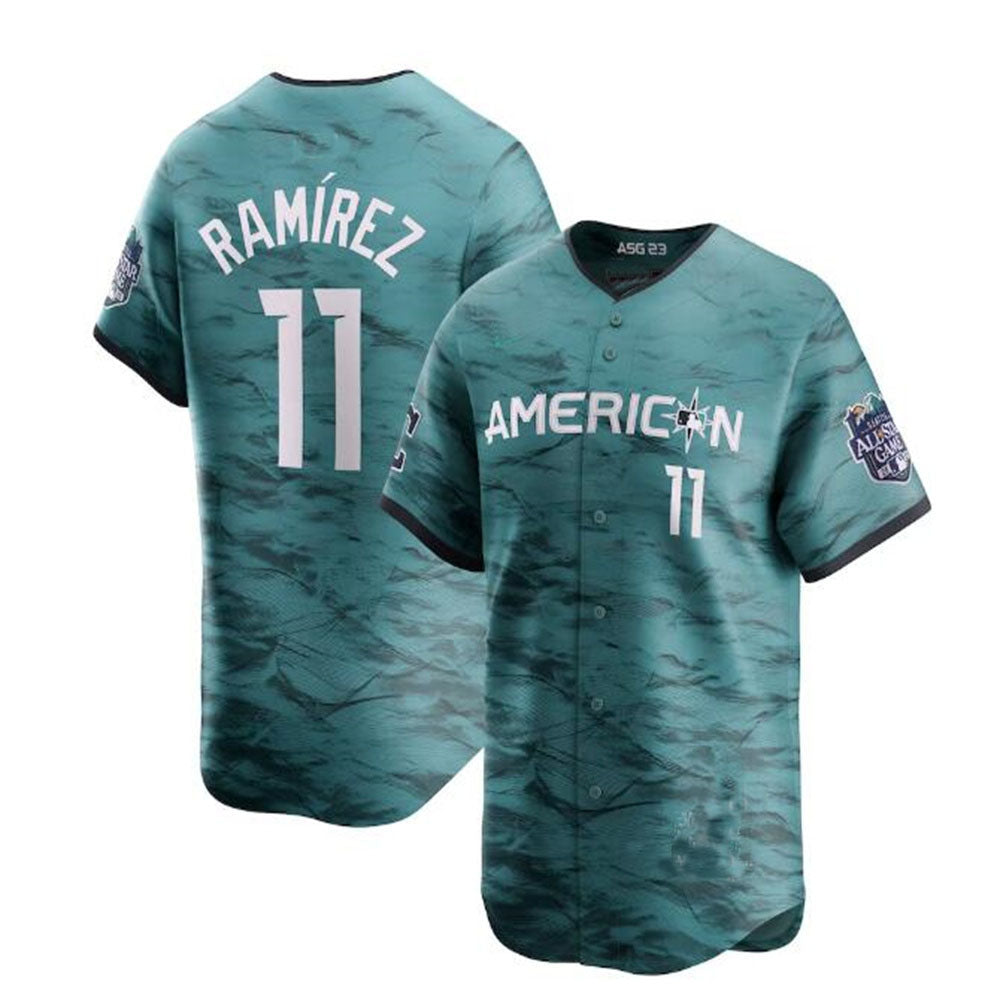 #11 Jose Ramirez American League 2023 All-Star Game Limited Player Jersey - Teal Baseball Jerseys baseball jersey product view 1