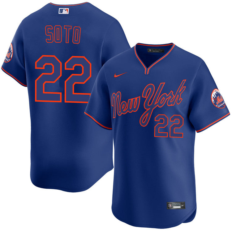 Juan Soto New York Mets 2025 Alternate Player Jersey - Royal baseball jersey product view 1