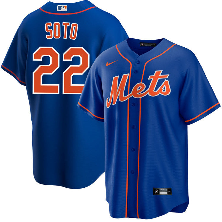 Juan Soto New York Mets Alternate Player Jersey - Royal baseball jersey product view 1