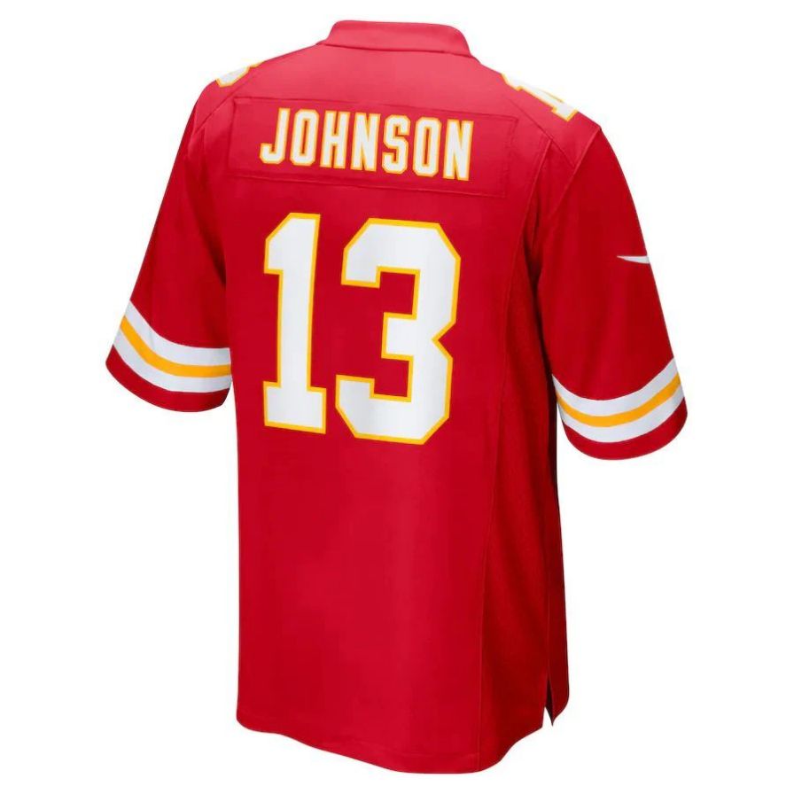 KC.Chiefs #13 Nazeeh Johnson Player Red Home Game Football Jerseys football jersey product view 1