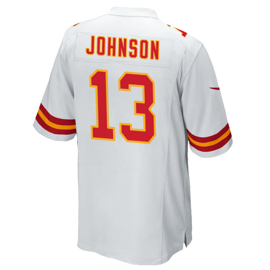 KC.Chiefs #13 Nazeeh Johnson Player White Home Game Football Jerseys football jersey product view 1