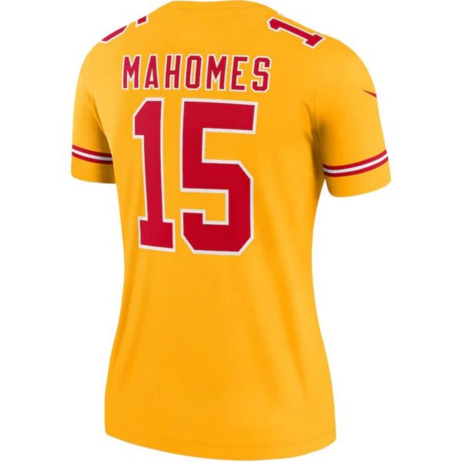 KC.Chiefs #15 Patrick Mahomes Gold Inverted Legend Jersey Stitched American Football Jerseys football jersey product view 1