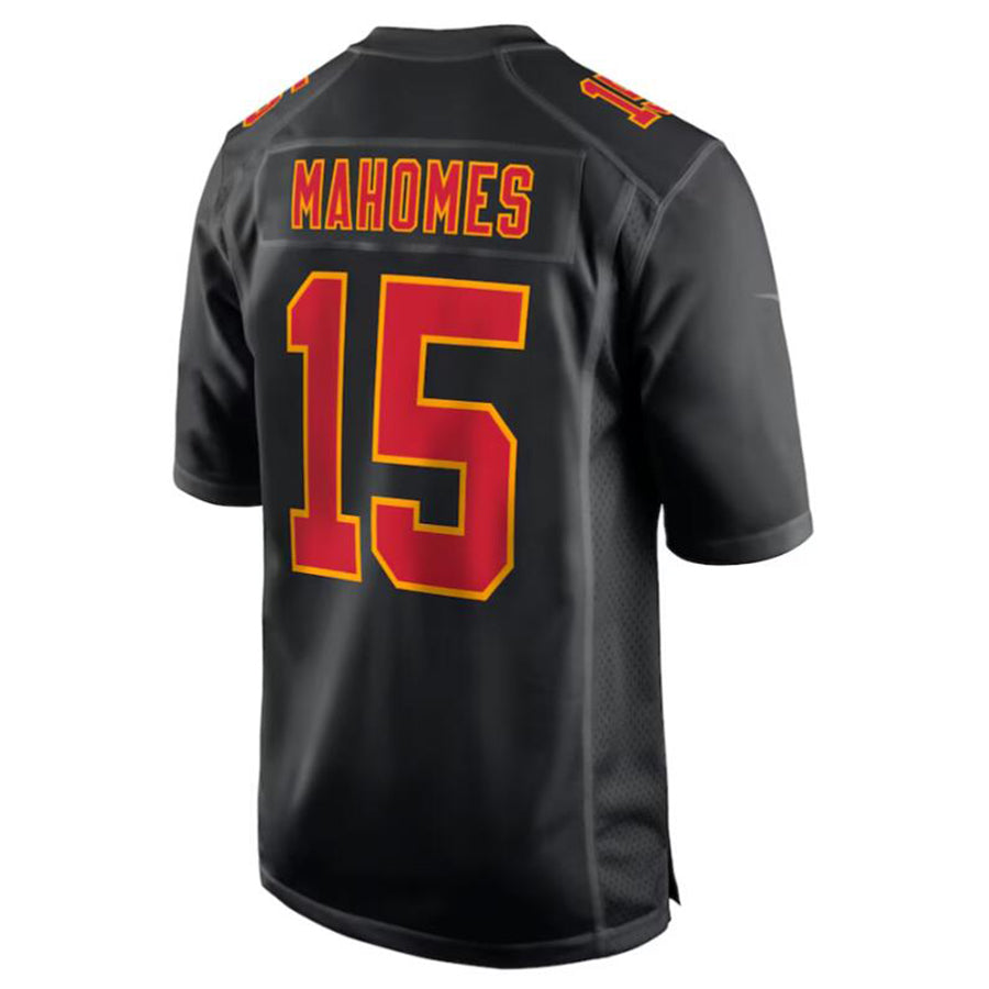 KC.Chiefs #15 Patrick Mahomes Black Super Bowl LVIII Carbon Fashion Game Player Jersey American Stitched Football Jerseys football jersey product view 1
