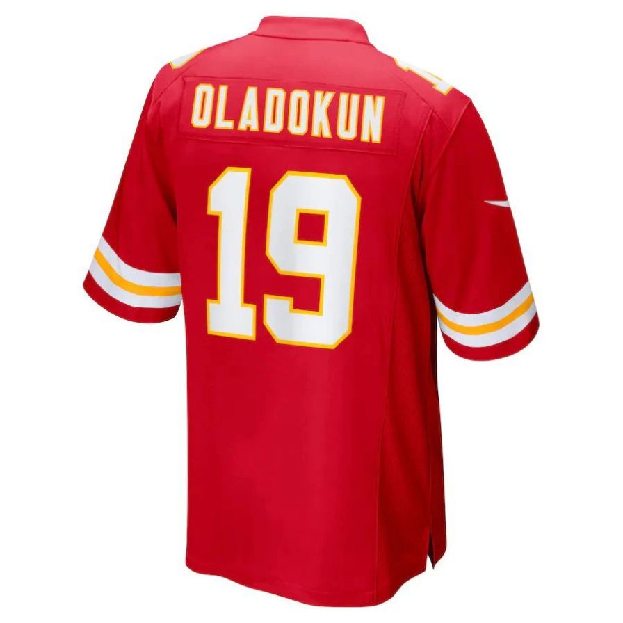 KC.Chiefs #19 Chris Oladokun Red Game Player Jersey Stitched American Football Jerseys football jersey product view 1