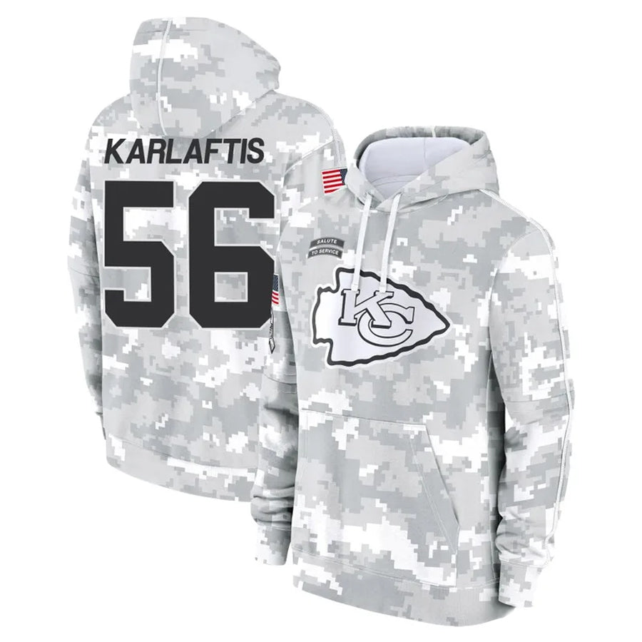 KC.Chiefs #56 George Karlaftis Player Salute to Service Hoodies Football Jerseys football jersey product view 1