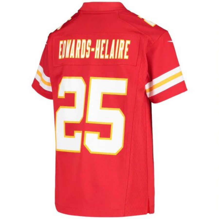 KC.Chiefs #25 Clyde Edwards-Helaire Player Red Game Stitched American Football Jerseys football jersey product view 1