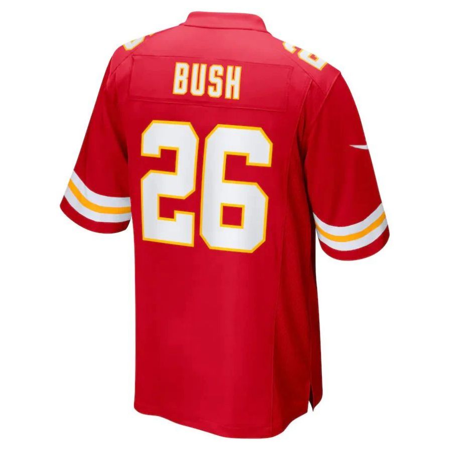 KC.Chiefs #26 Deon Bush Red Game Player Jersey Stitched American Football Jerseys football jersey product view 1