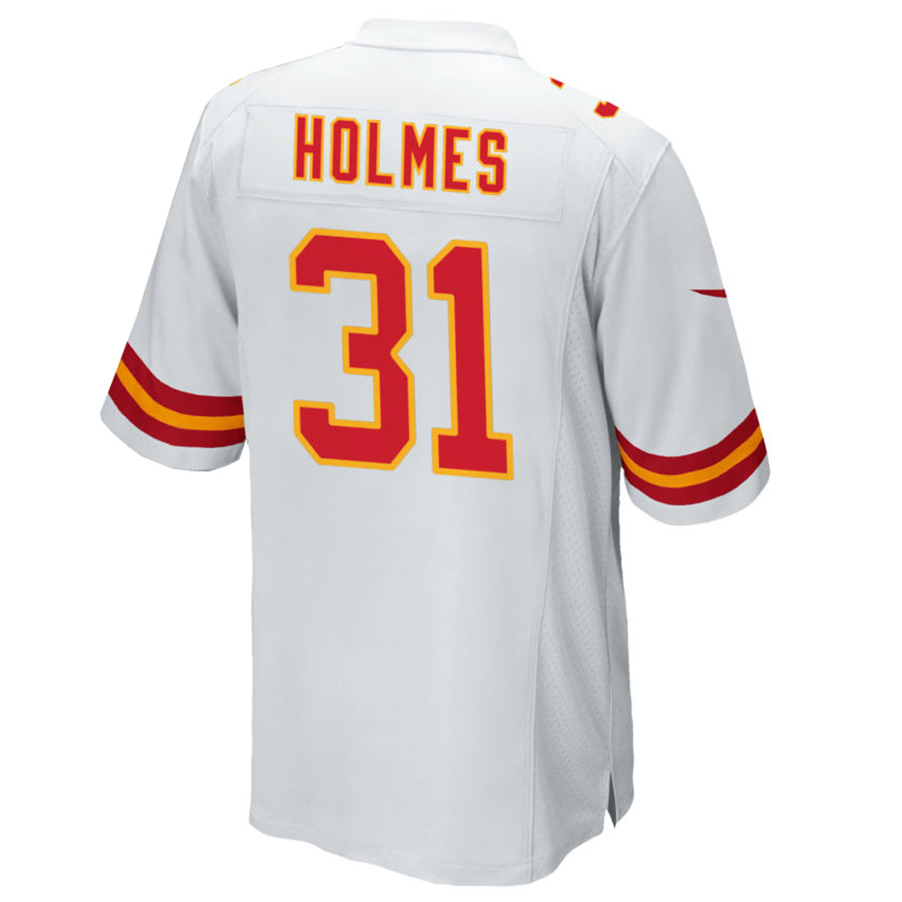 KC.Chiefs #31 Priest Holmes Player White Home Game Football Jerseys football jersey product view 1